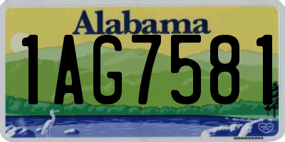 AL license plate 1AG7581