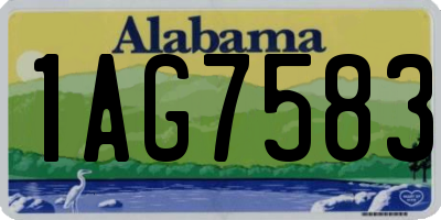 AL license plate 1AG7583