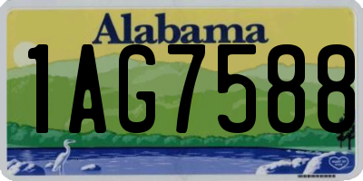 AL license plate 1AG7588