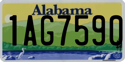 AL license plate 1AG7590