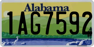 AL license plate 1AG7592