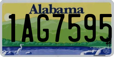 AL license plate 1AG7595
