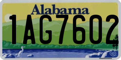 AL license plate 1AG7602