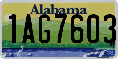 AL license plate 1AG7603