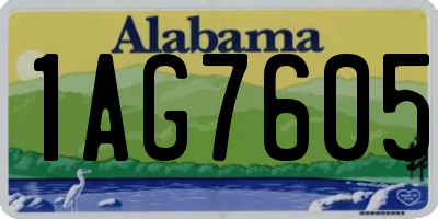 AL license plate 1AG7605