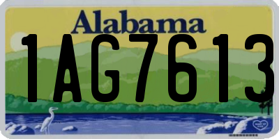 AL license plate 1AG7613