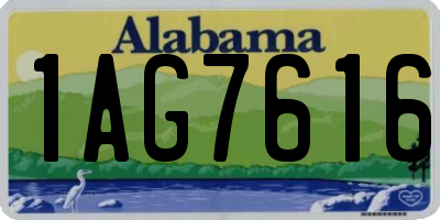 AL license plate 1AG7616
