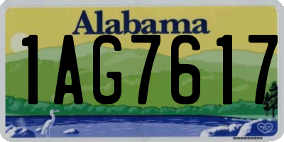 AL license plate 1AG7617