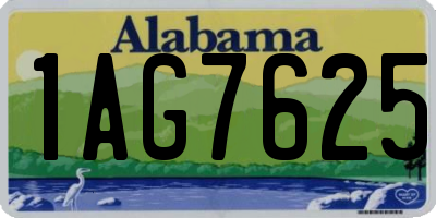 AL license plate 1AG7625