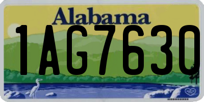 AL license plate 1AG7630