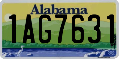 AL license plate 1AG7631
