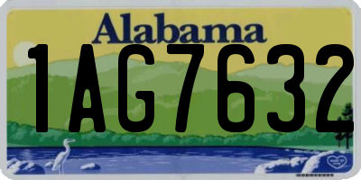 AL license plate 1AG7632