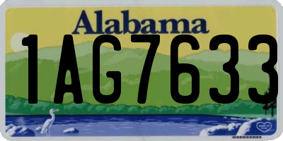 AL license plate 1AG7633