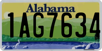 AL license plate 1AG7634