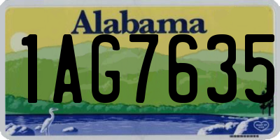 AL license plate 1AG7635
