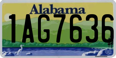 AL license plate 1AG7636