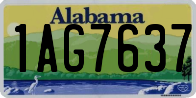 AL license plate 1AG7637