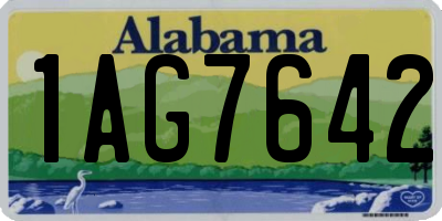 AL license plate 1AG7642