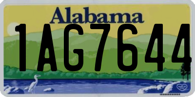 AL license plate 1AG7644