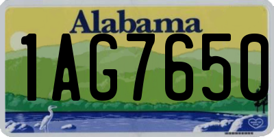 AL license plate 1AG7650
