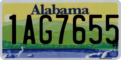 AL license plate 1AG7655