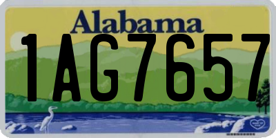 AL license plate 1AG7657