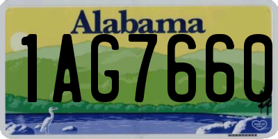 AL license plate 1AG7660
