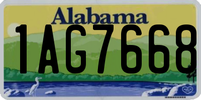 AL license plate 1AG7668