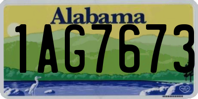 AL license plate 1AG7673