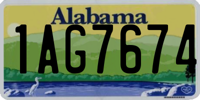 AL license plate 1AG7674