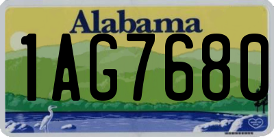 AL license plate 1AG7680