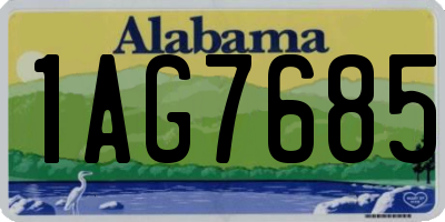 AL license plate 1AG7685