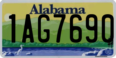 AL license plate 1AG7690