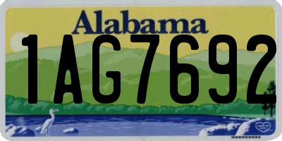 AL license plate 1AG7692