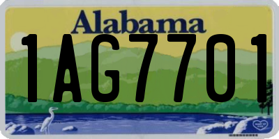AL license plate 1AG7701