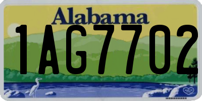 AL license plate 1AG7702