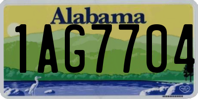 AL license plate 1AG7704