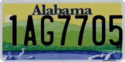 AL license plate 1AG7705