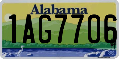 AL license plate 1AG7706