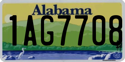 AL license plate 1AG7708
