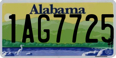 AL license plate 1AG7725