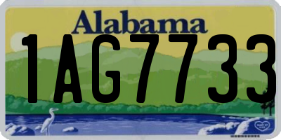 AL license plate 1AG7733
