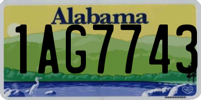 AL license plate 1AG7743