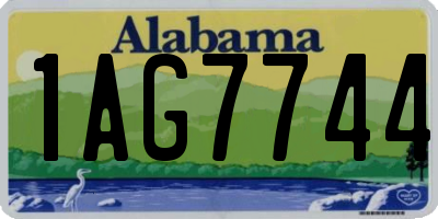 AL license plate 1AG7744