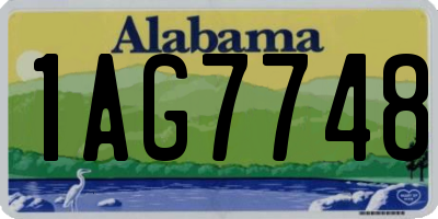 AL license plate 1AG7748