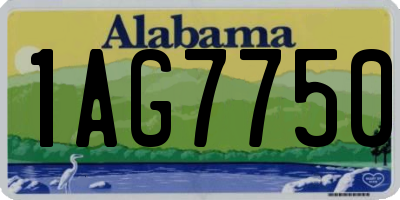 AL license plate 1AG7750