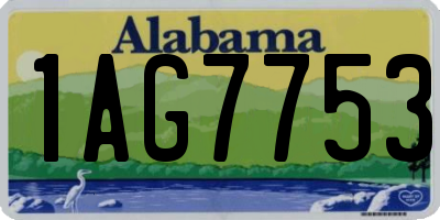AL license plate 1AG7753