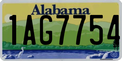 AL license plate 1AG7754