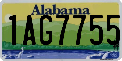 AL license plate 1AG7755