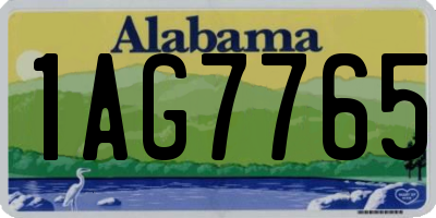 AL license plate 1AG7765